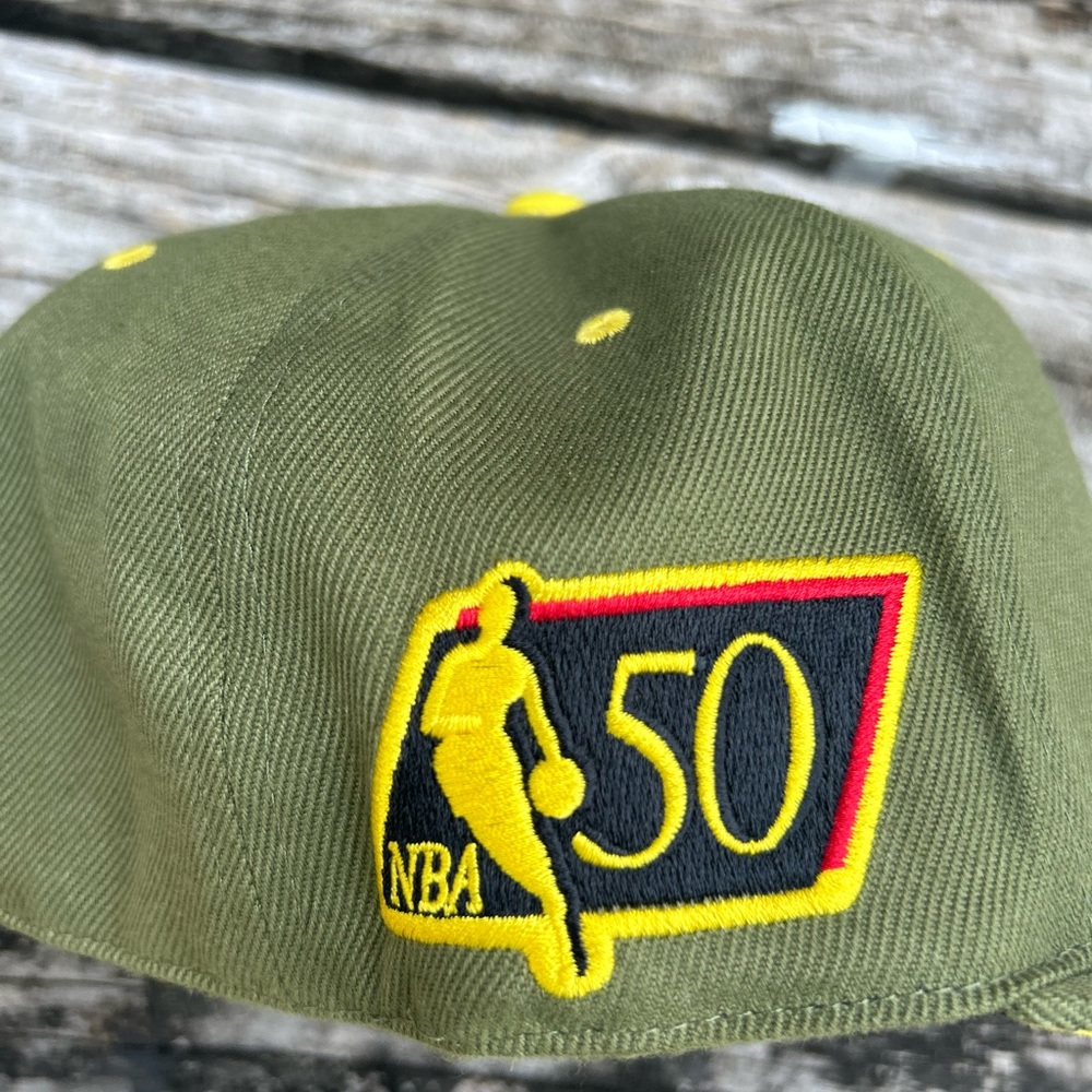 NWT Mitchell & Ness Olive Phoenix Suns Dusty NBA 50th Anniversary Season Fitted - Picture 4 of 7